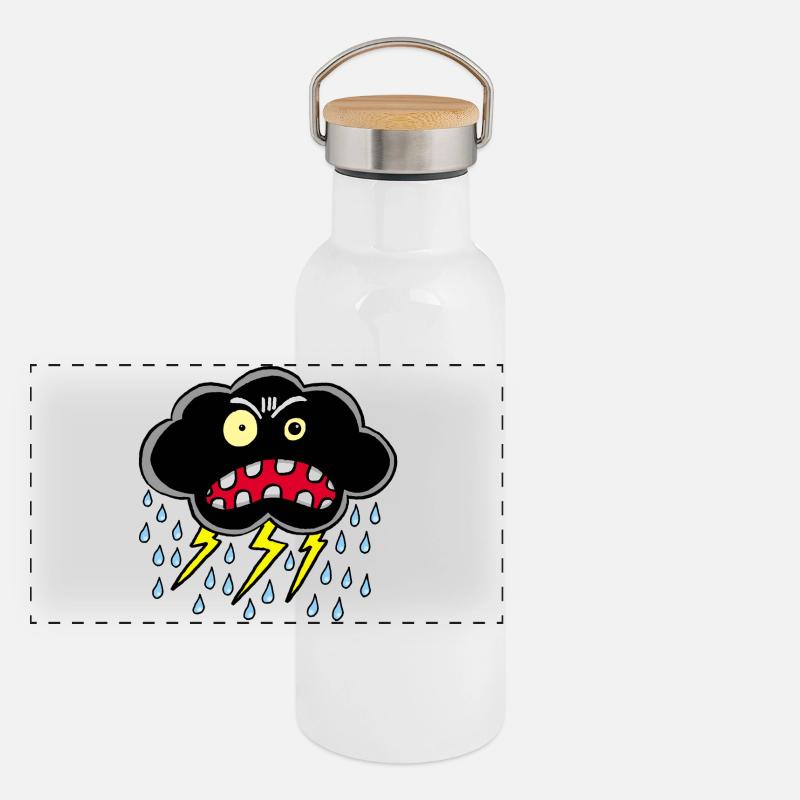 Storm Cloud Manga Panoramic Thermal Bottle with Bamboo Lid