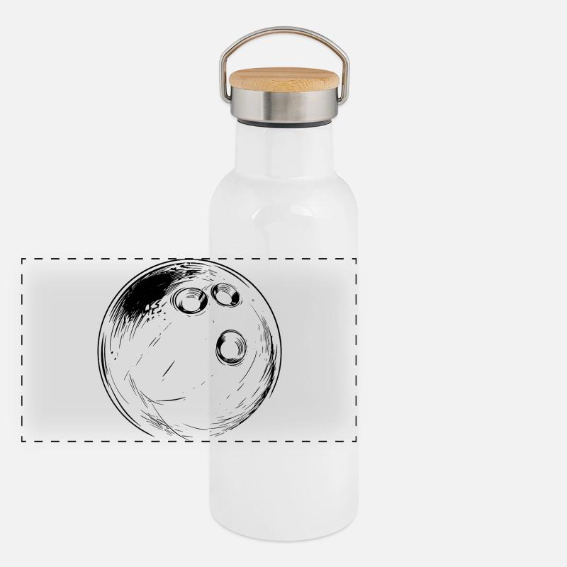 Panorama Thermosflasche mit Bambusdeckel