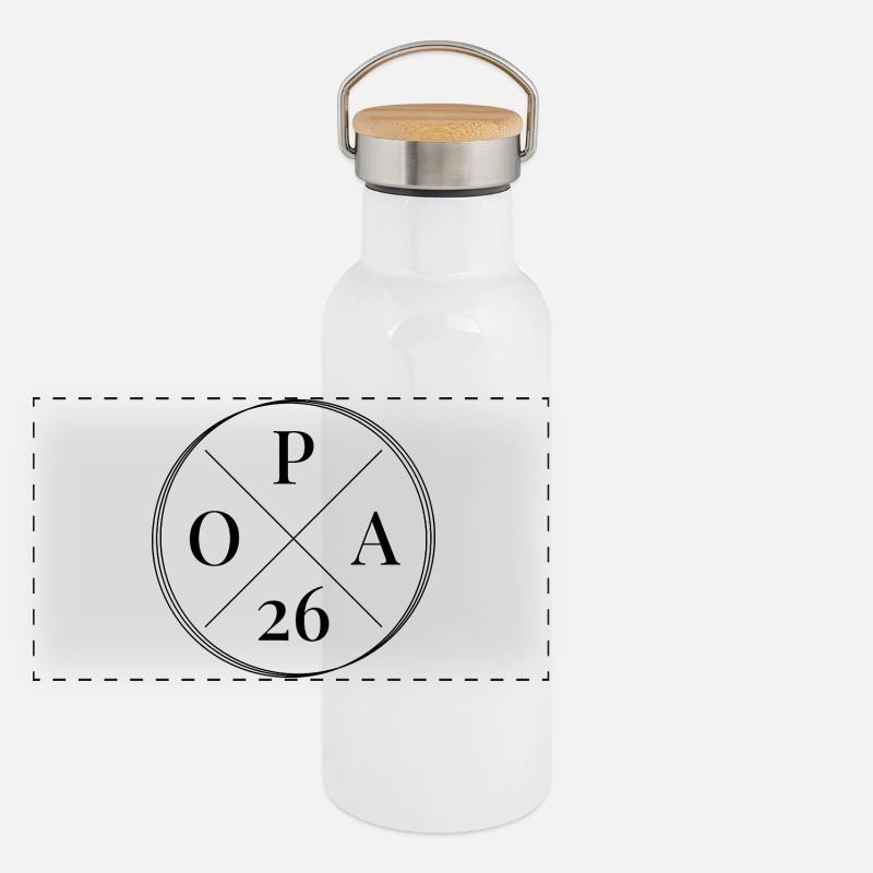 Panorama Thermosflasche mit Bambusdeckel