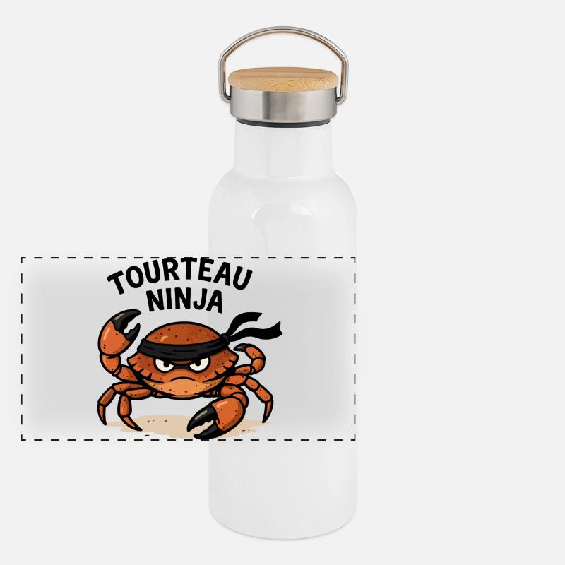 Ninja Crab Panoramic Thermal Bottle with Bamboo Lid