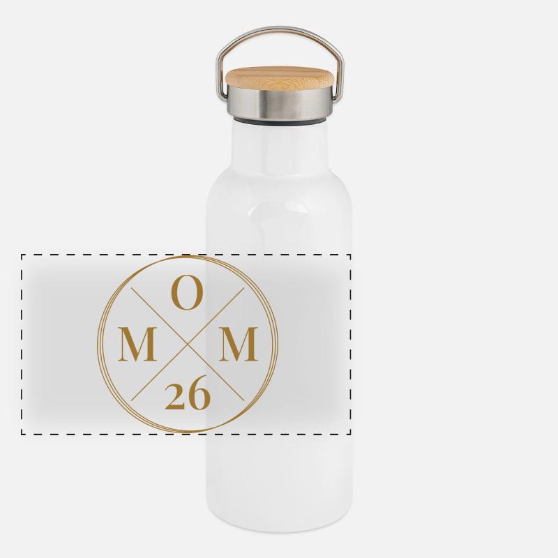 Mom 26 Baby Mutter Muttertag Geschenk Mama 2026 Panorama Thermosflasche mit Bambusdeckel