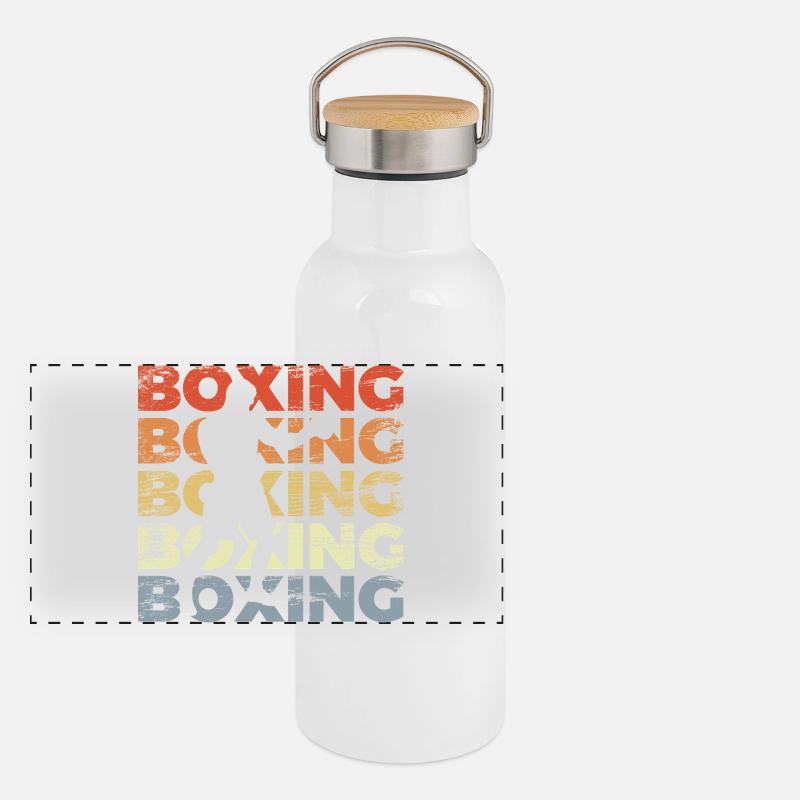 Vintage Boxes Panoramic Thermal Bottle with Bamboo Lid