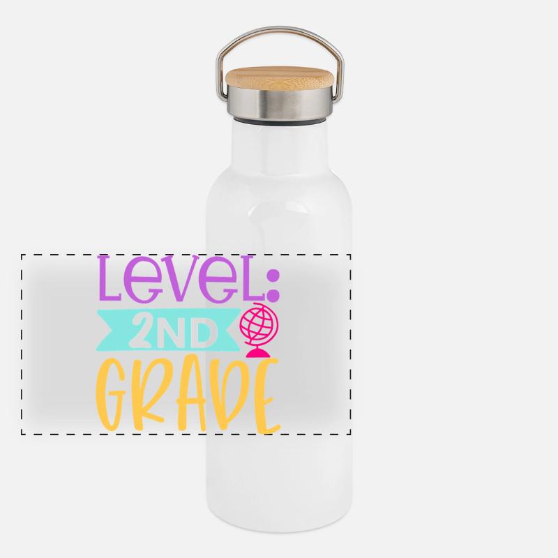 Level 2nd Grade Unlocked - Back to School Panoramic Thermal Bottle with Bamboo Lid