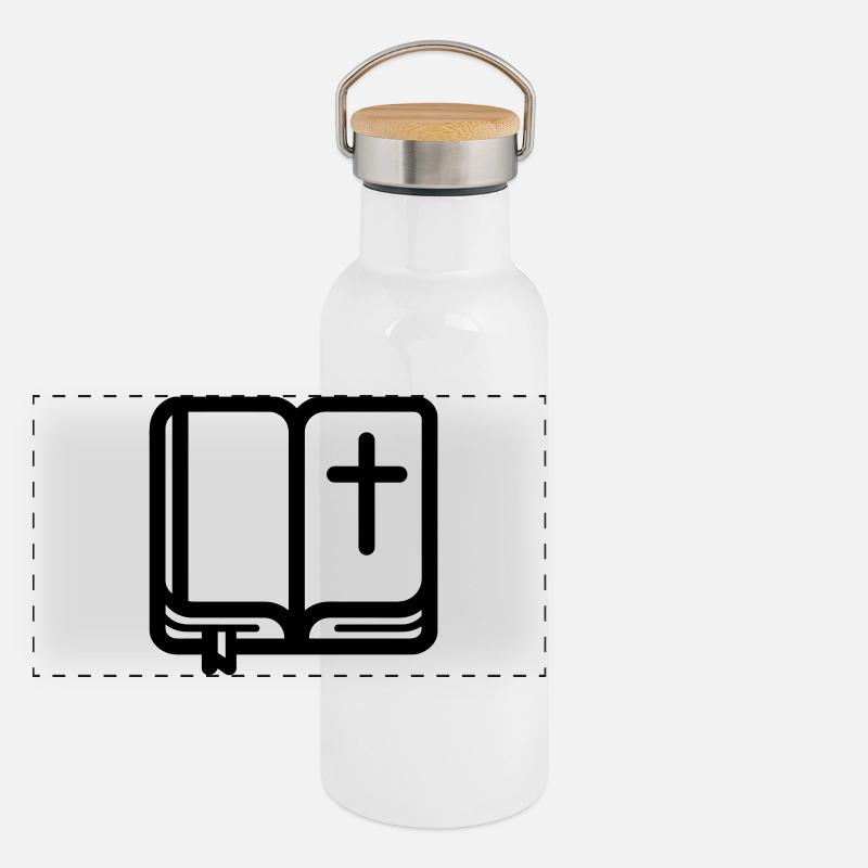 bible Gourde isotherme avec bouchon en bambou