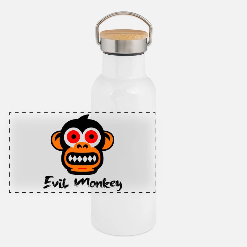 Evil monkey Panoramic Thermal Bottle with Bamboo Lid