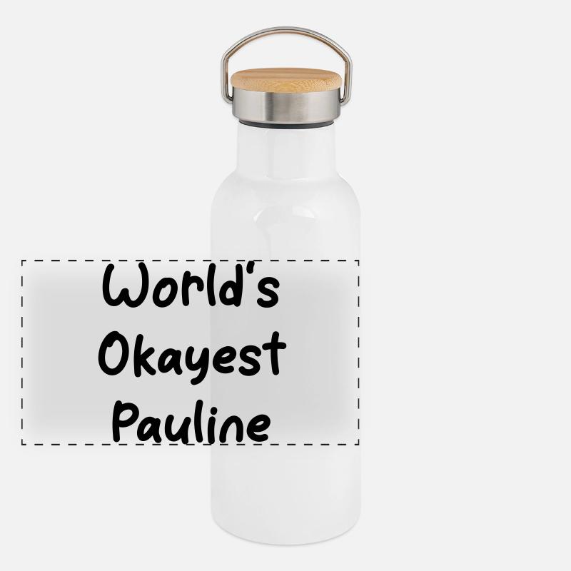 Pauline la plus correcte du monde Gourde isotherme avec bouchon en bambou