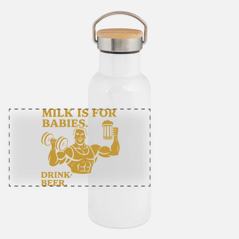 Conception audacieuse de citation de boisson virile Gourde isotherme avec bouchon en bambou