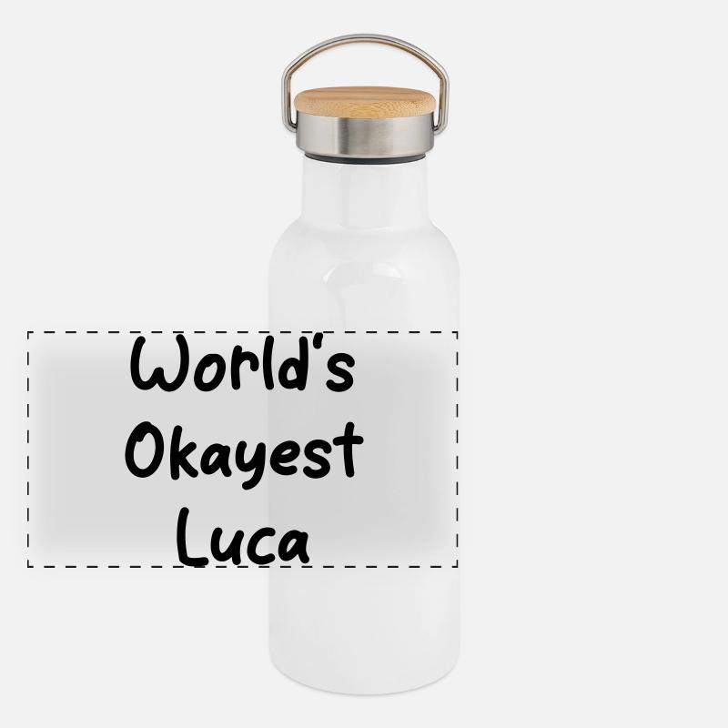 Luca le plus correct du monde Gourde isotherme avec bouchon en bambou