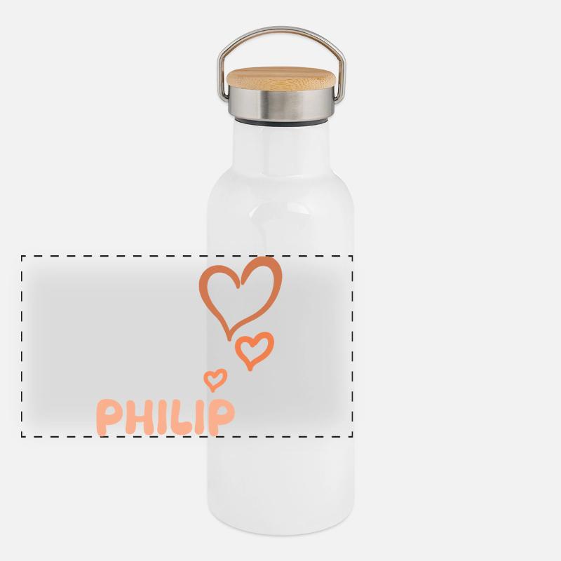 Cadeau pour Philippe Gourde isotherme avec bouchon en bambou