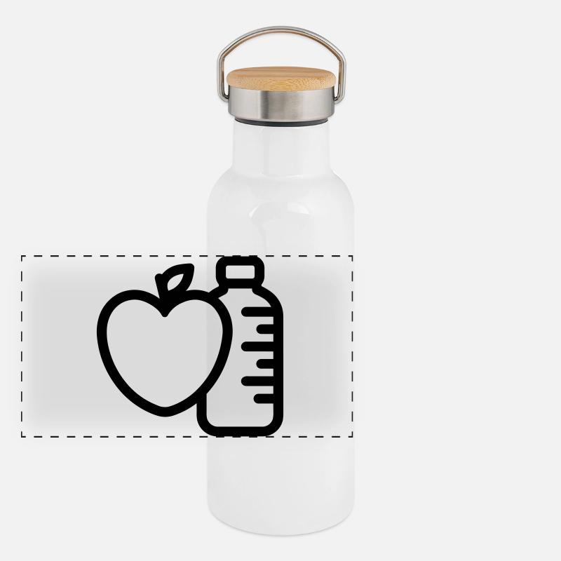 Panorama Thermosflasche mit Bambusdeckel