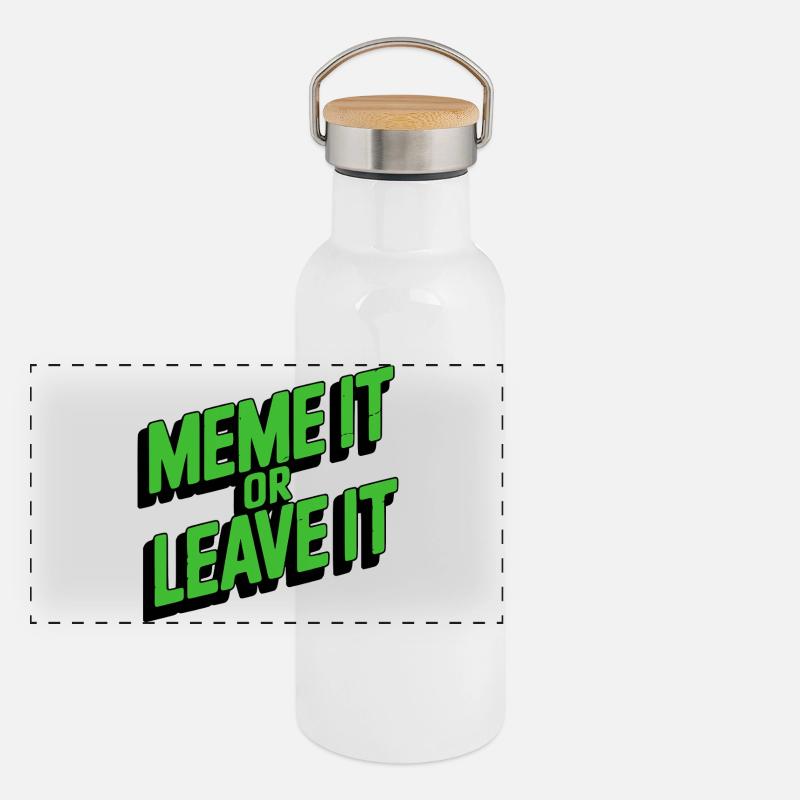 Meme It Or Leave It Panoramic Thermal Bottle with Bamboo Lid