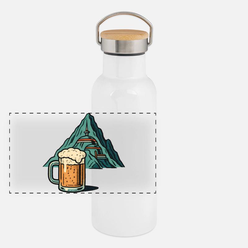 Bierberg Summit Art Panoramic Thermal Bottle with Bamboo Lid