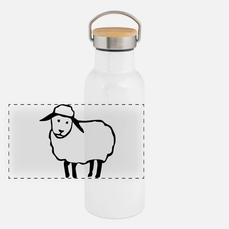 Gourde isotherme avec bouchon en bambou