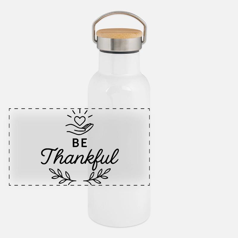 Panorama Thermosflasche mit Bambusdeckel