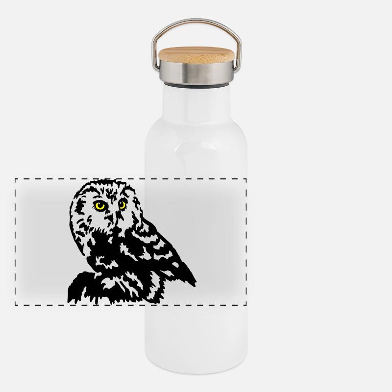 Petite chouette chouette Gourde isotherme avec bouchon en bambou