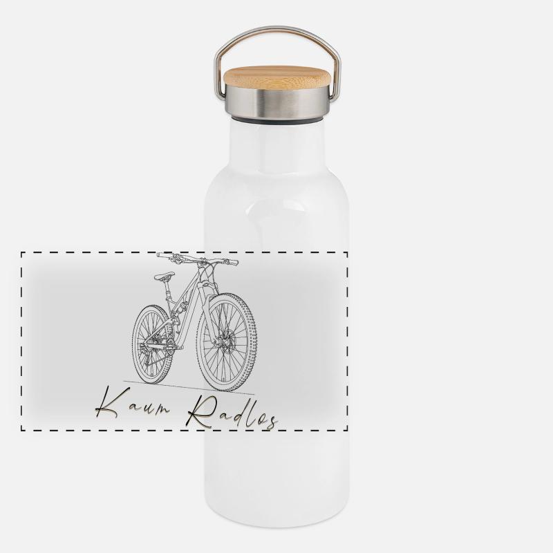 Pas du tout sans vélo ! – Conception minimale pour VTT Gourde isotherme avec bouchon en bambou