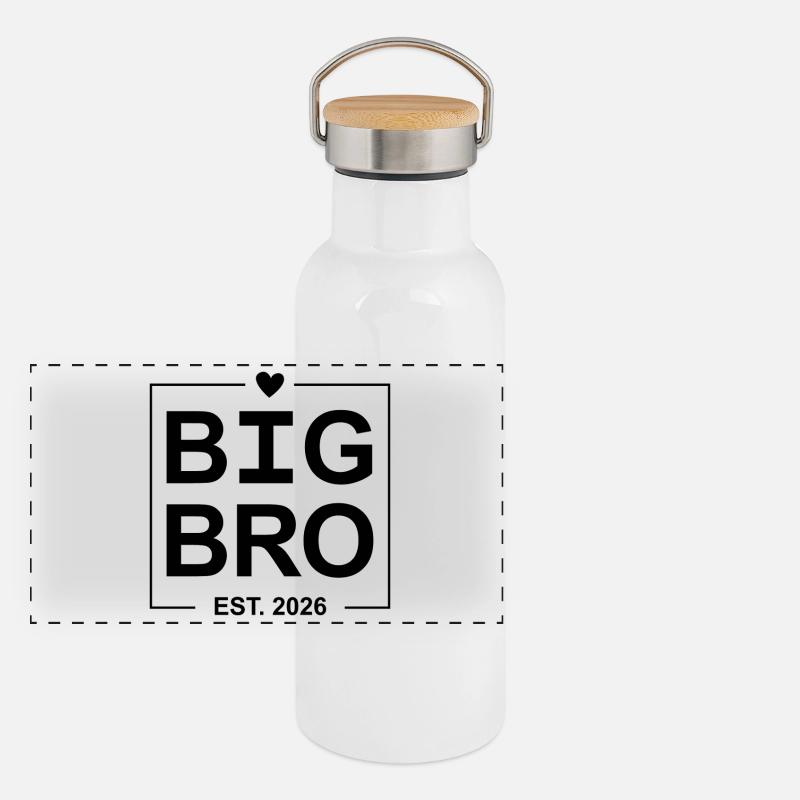 Big Bro Est 2026 Panoramic Thermal Bottle with Bamboo Lid