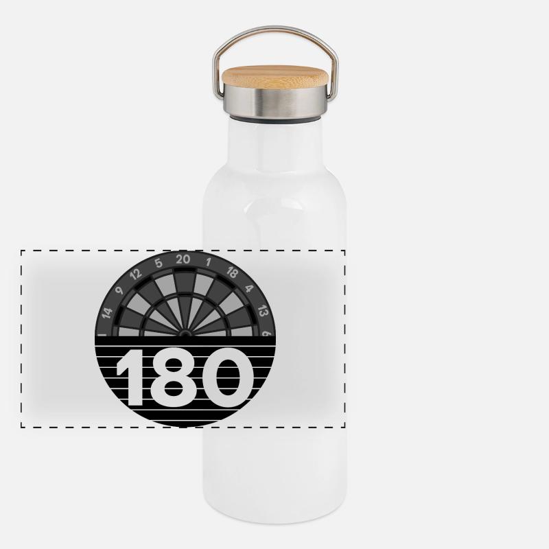 Gourde isotherme avec bouchon en bambou