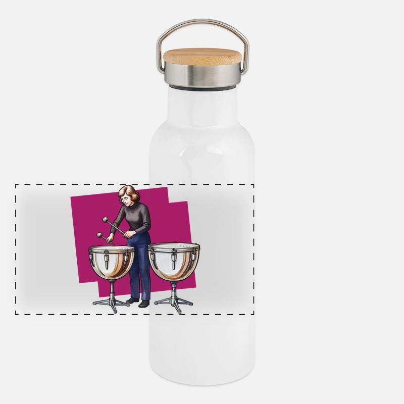 SCHLAGZEUGER #2 – Klang & Bild Panorama Thermosflasche mit Bambusdeckel