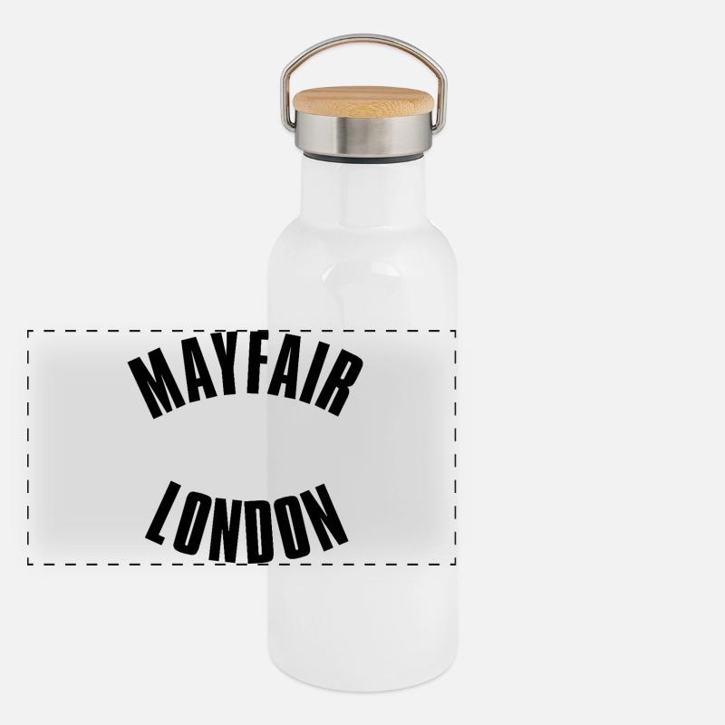 Emblème de Mayfair London Gourde isotherme avec bouchon en bambou