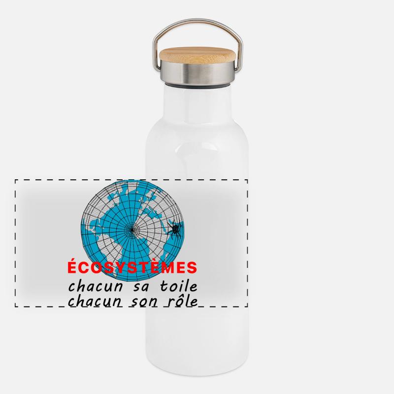 Gourde isotherme avec bouchon en bambou