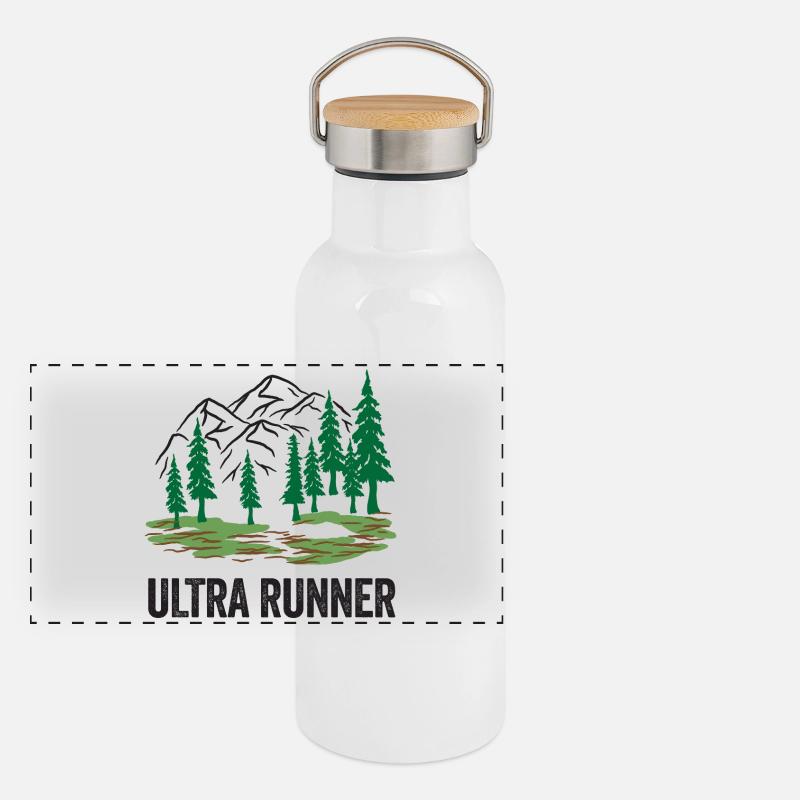 Panorama Thermosflasche mit Bambusdeckel