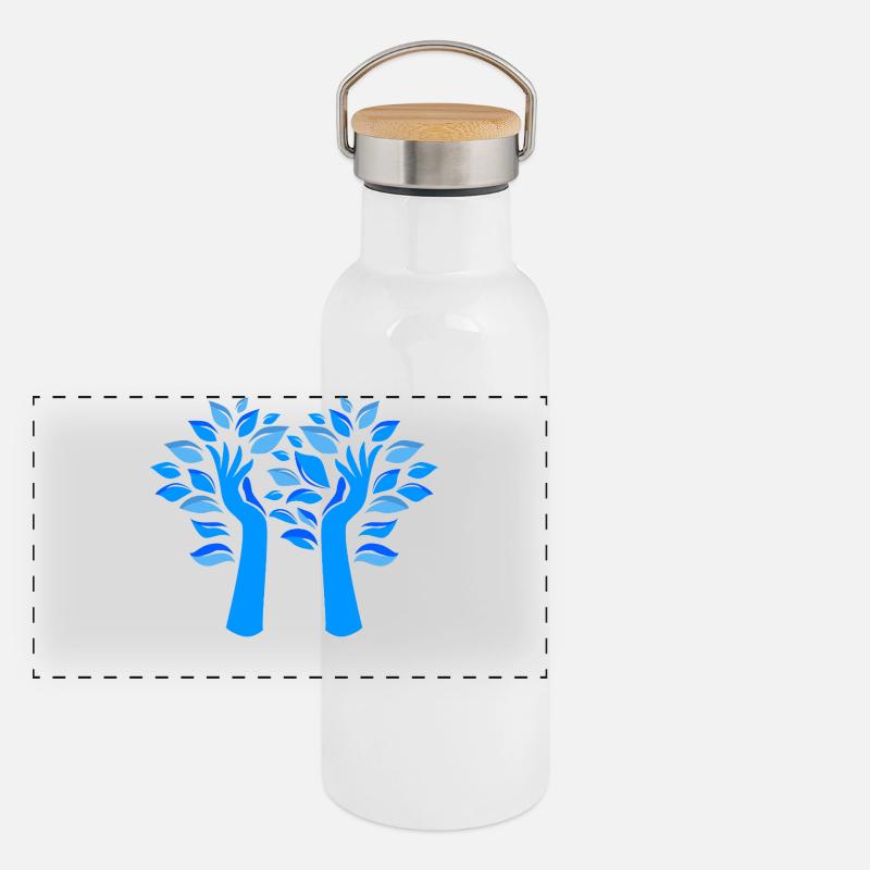 Panorama Thermosflasche mit Bambusdeckel