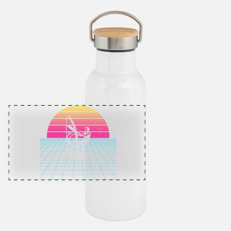 Statement for all windsurfers Panoramic Thermal Bottle with Bamboo Lid