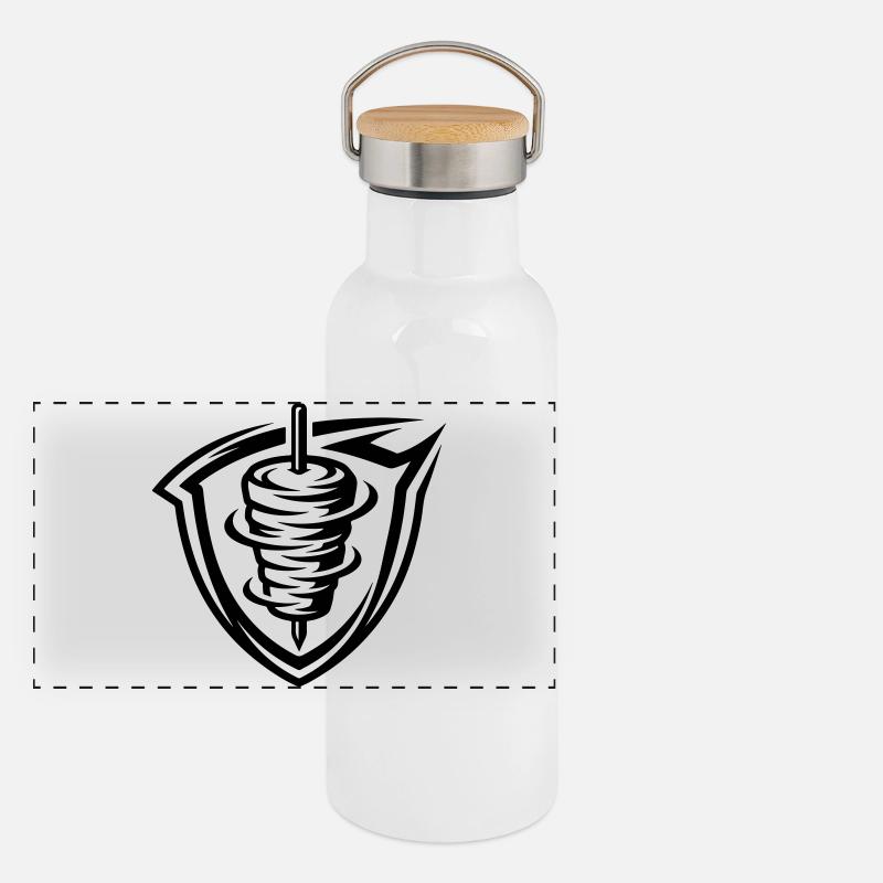 Brochette de doner kebab Gourde isotherme avec bouchon en bambou