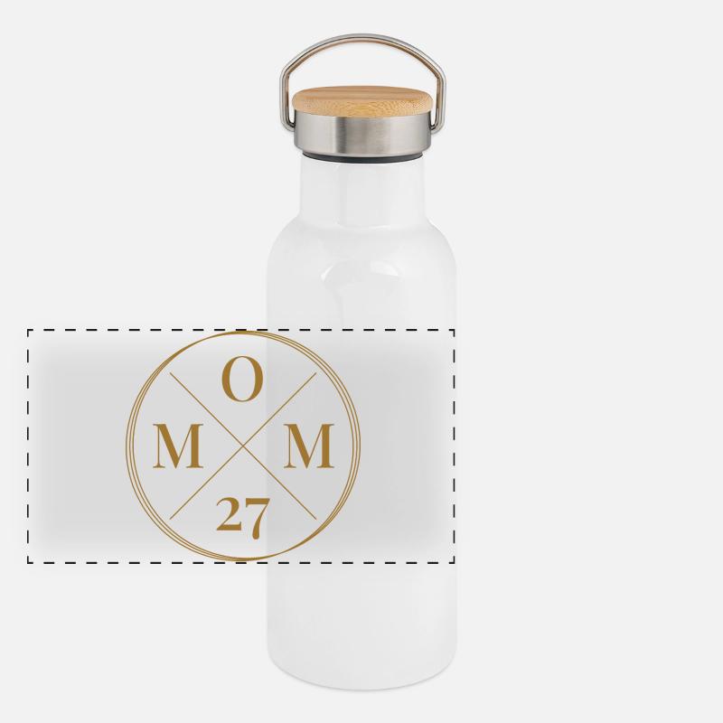 Maman 27 ans Gourde isotherme avec bouchon en bambou