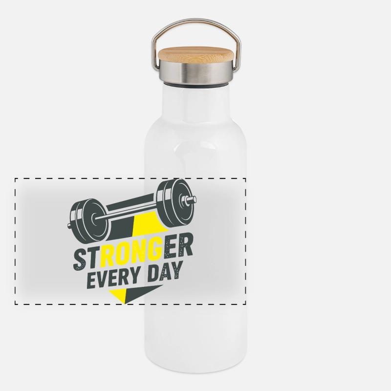 Panorama Thermosflasche mit Bambusdeckel