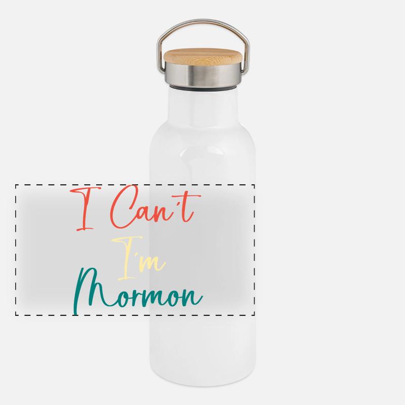 Mormons Gourde isotherme avec bouchon en bambou