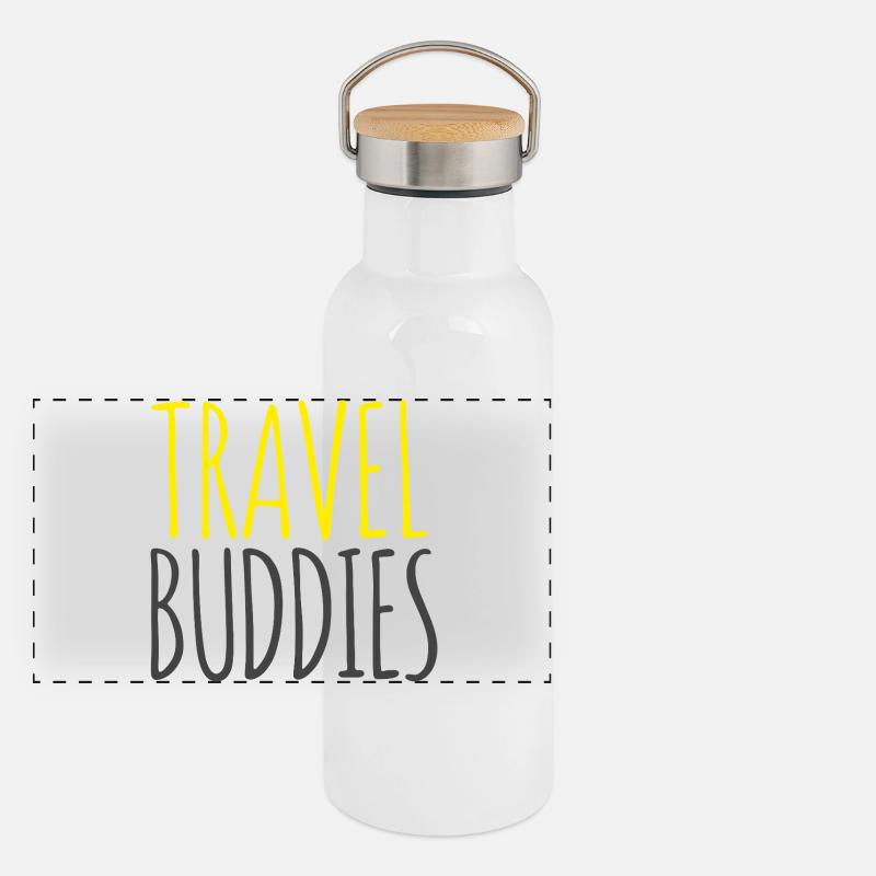 Reisefreunde  Panorama Thermosflasche mit Bambusdeckel