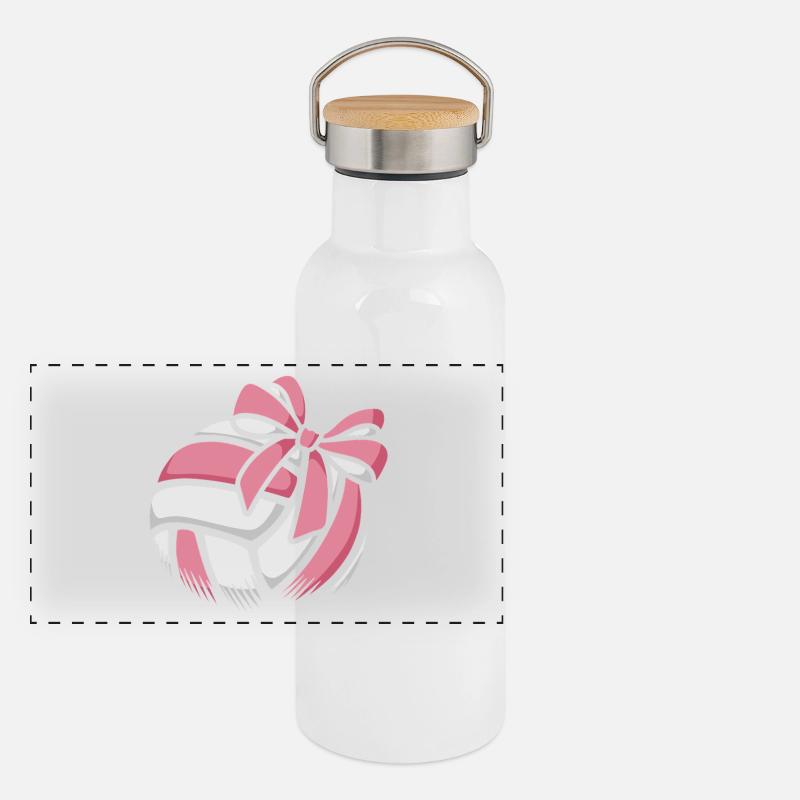 Joueuse de volley-ball de beach-volley féminin Gourde isotherme avec bouchon en bambou