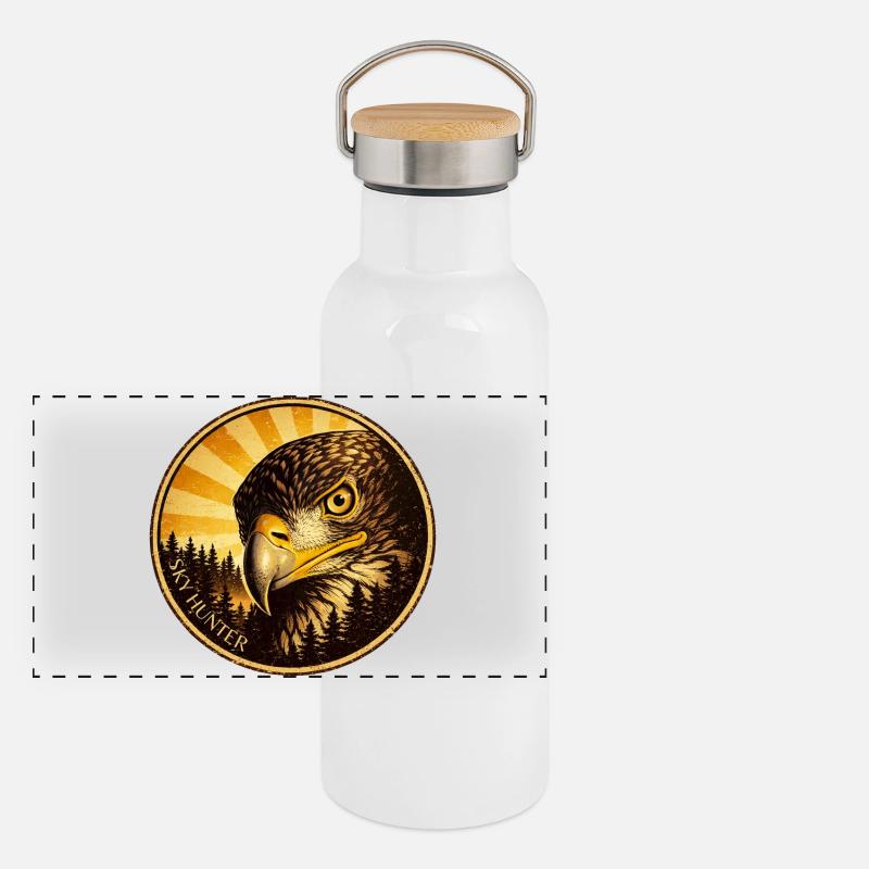 Adler Eagle SKY HUNTER Panorama Thermosflasche mit Bambusdeckel