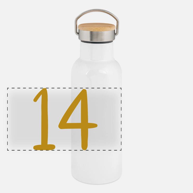 14 Gourde isotherme avec bouchon en bambou