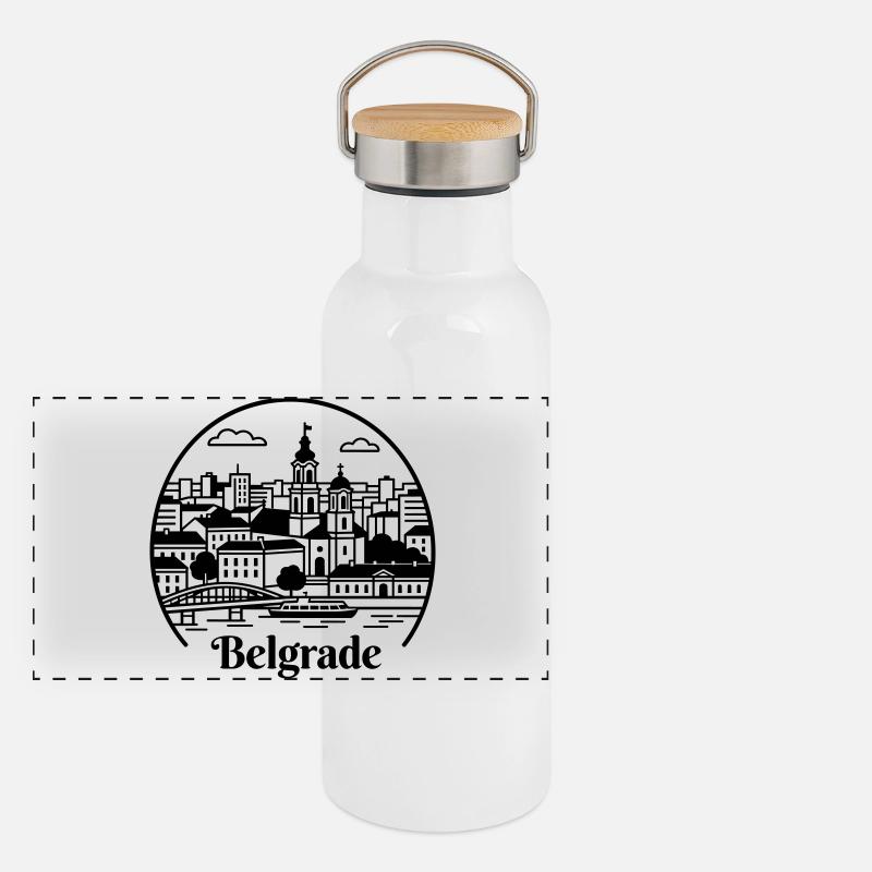 Belgrade Panoramic Thermal Bottle with Bamboo Lid