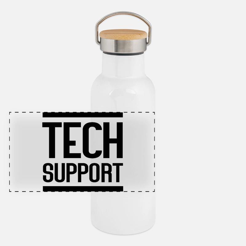 Tech Support Panoramic Thermal Bottle with Bamboo Lid