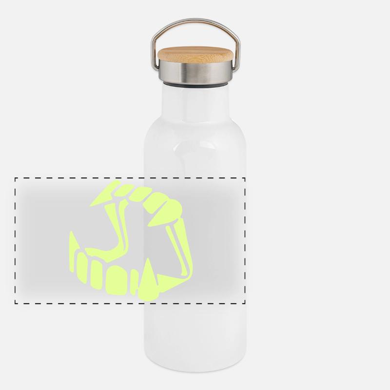 Glow in the dark Dracula Panoramic Thermal Bottle with Bamboo Lid