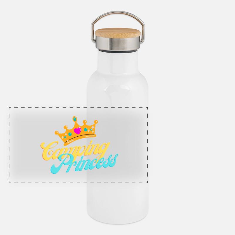 Camping Princess Panoramic Thermal Bottle with Bamboo Lid