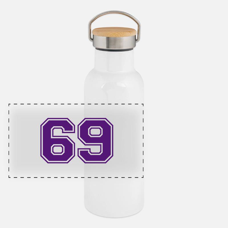 Panorama Thermosflasche mit Bambusdeckel