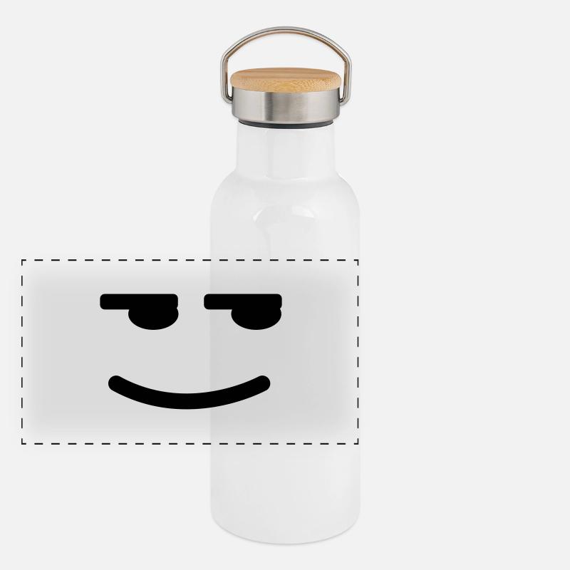 Satisfied Smiley Panoramic Thermal Bottle with Bamboo Lid