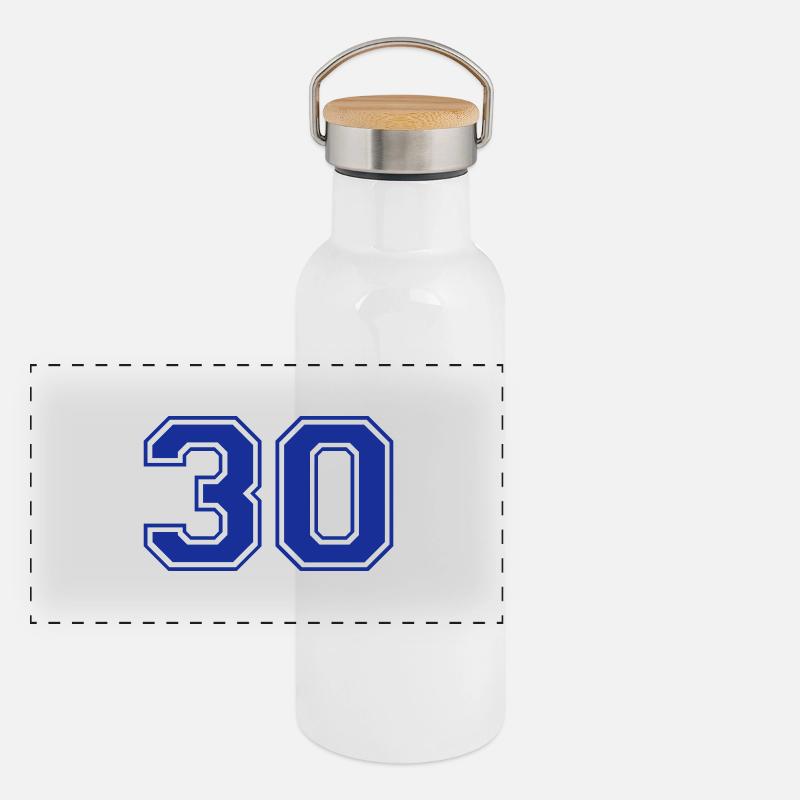 nombre - 30 Gourde isotherme avec bouchon en bambou