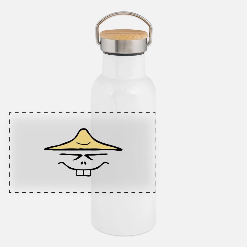 Chinese Panorama Thermosflasche mit Bambusdeckel