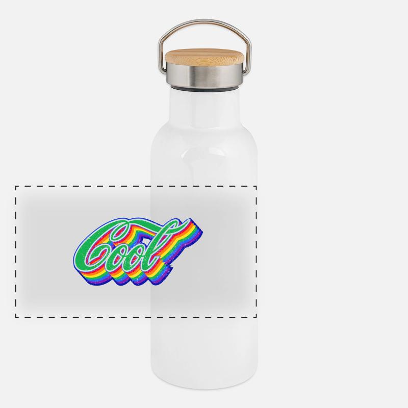 Panorama Thermosflasche mit Bambusdeckel