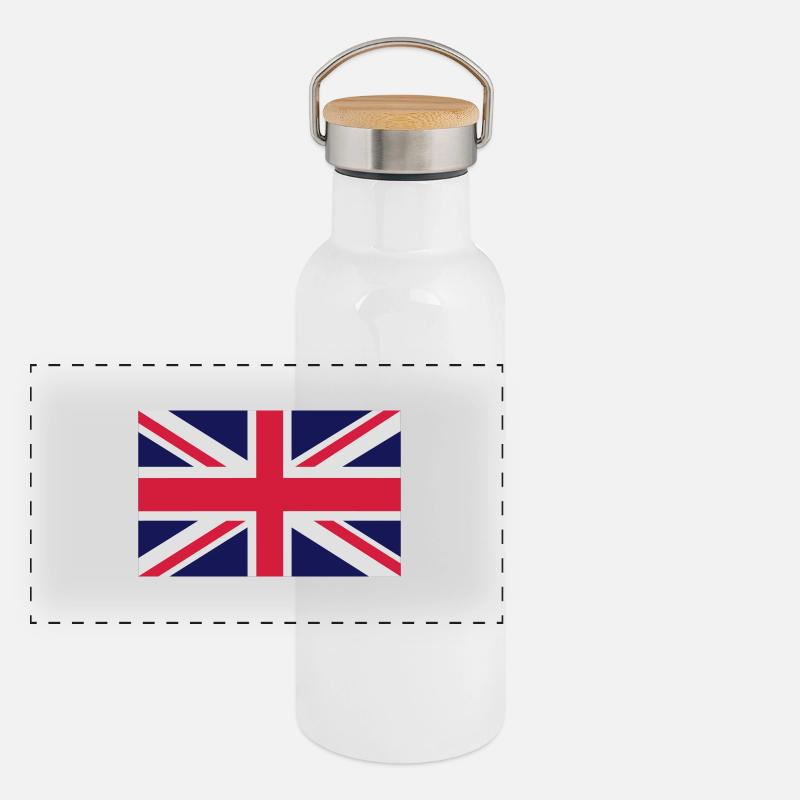 British Flag Panoramic Thermal Bottle with Bamboo Lid