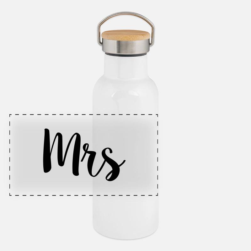 mrs simple Gourde isotherme avec bouchon en bambou