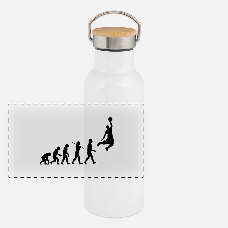 Basketball Dunk Evolution Gourde isotherme avec bouchon en bambou