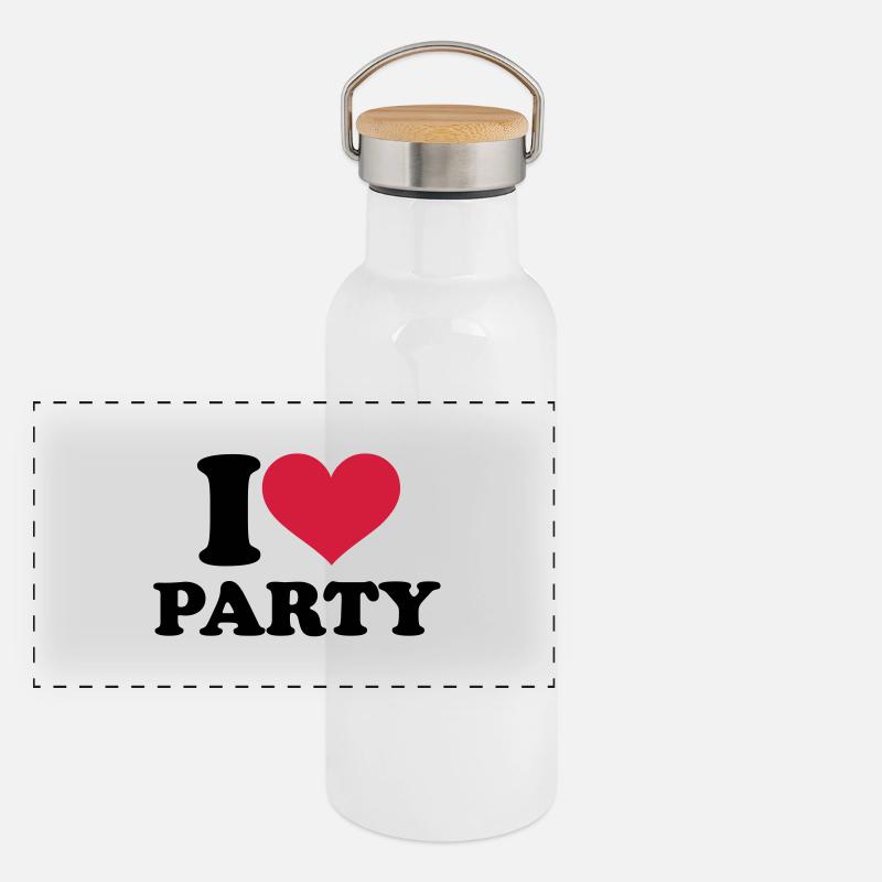 Party Panorama Thermosflasche mit Bambusdeckel