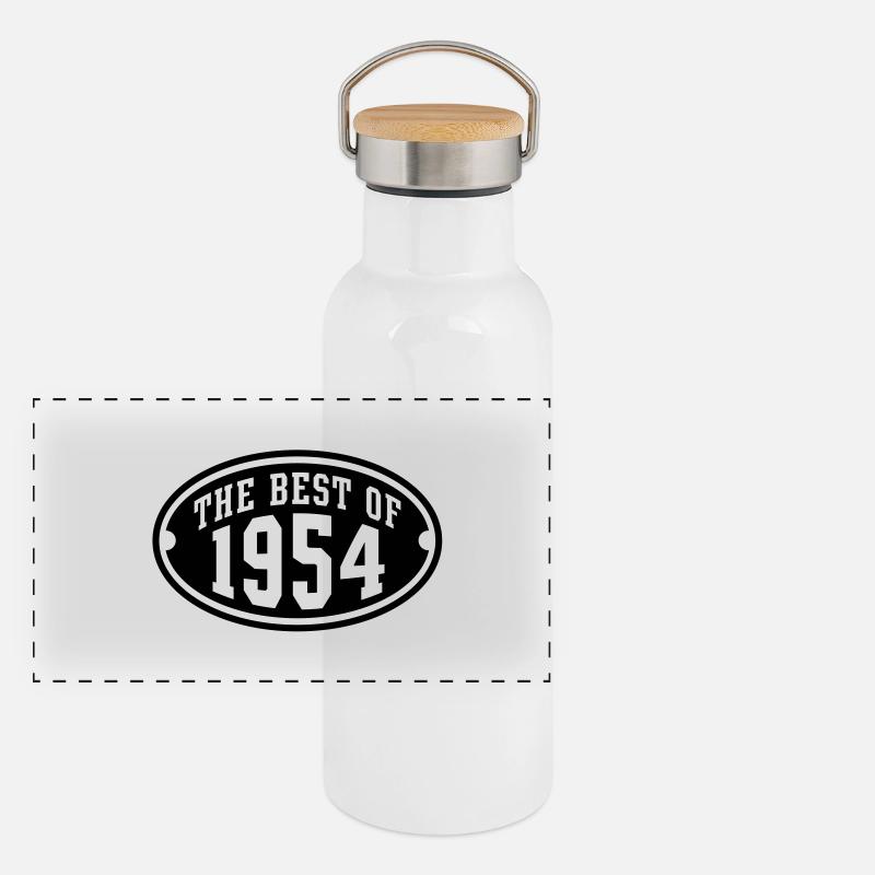 LE MEILLEUR DE 1954 - conception Anniversaire Gourde isotherme avec bouchon en bambou